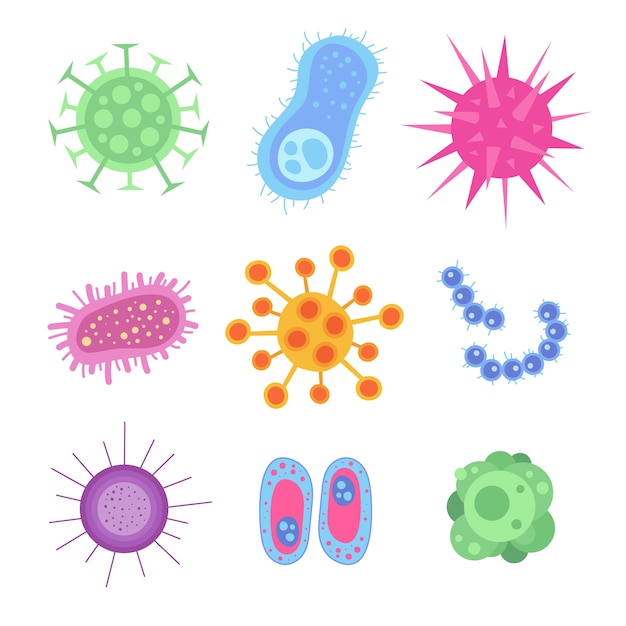 Virus collection concept | Free Vector