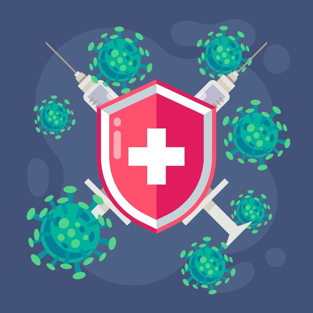 Free Vector | Virus cure concept illustrated