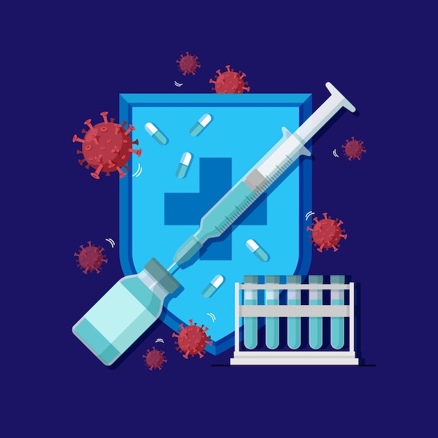 Premium Vector | Virus cure concept