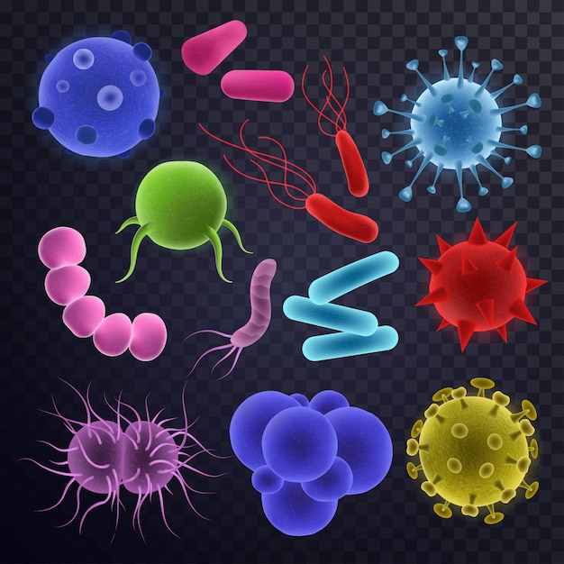 Premium Vector | Virus vector bacterial infection virus-like illness ...