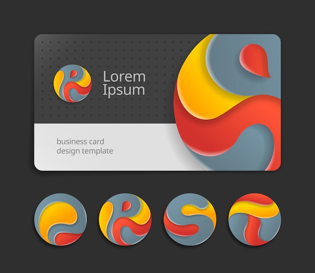 Download Free Visit Card Design Template With Abstract Rounded Signs Free Vector Use our free logo maker to create a logo and build your brand. Put your logo on business cards, promotional products, or your website for brand visibility.