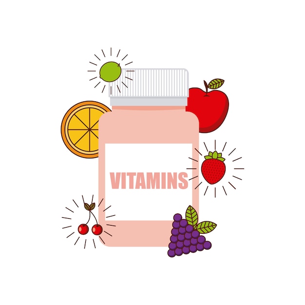 Premium Vector Vitamins and supplements design