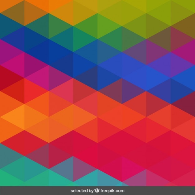 Free Vector Vivid Colors Geometric Pattern