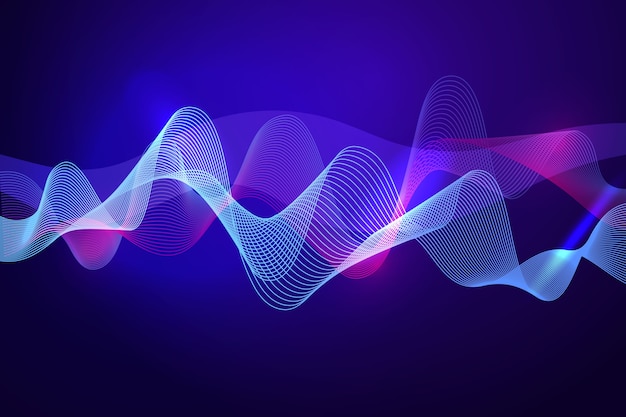 Vivid wavy background | Free Vector