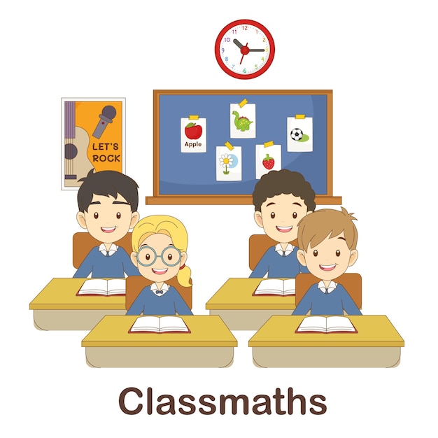 Premium Vector | Vocabulary Flash Card For Kids. With Picture Classmaths