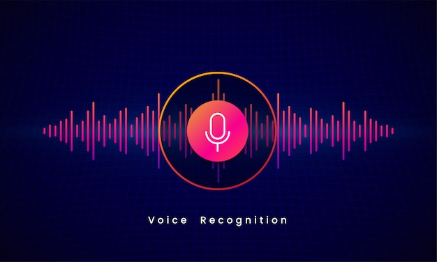 Voice recognition ai personal assistant modern technology visual concept vector illustration design.