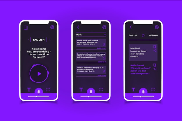 free-vector-voice-translator-app