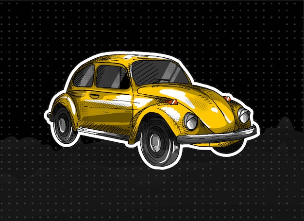 Volkswagen beetle | Premium Vector