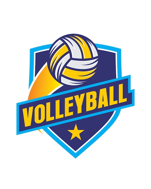 Premium Vector | Volley ball badge logo