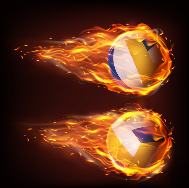 Volleyball On Fire