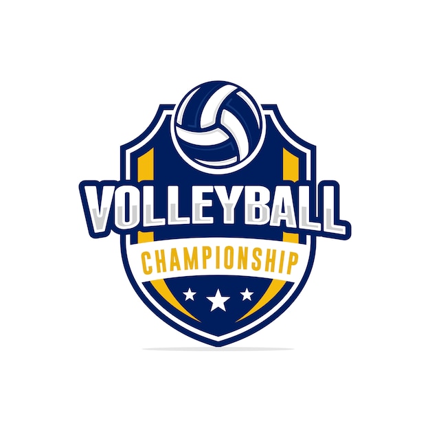 Premium Vector | Volleyball championship logo