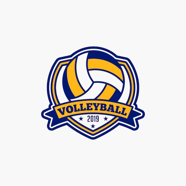 Premium Vector | Volleyball club badge