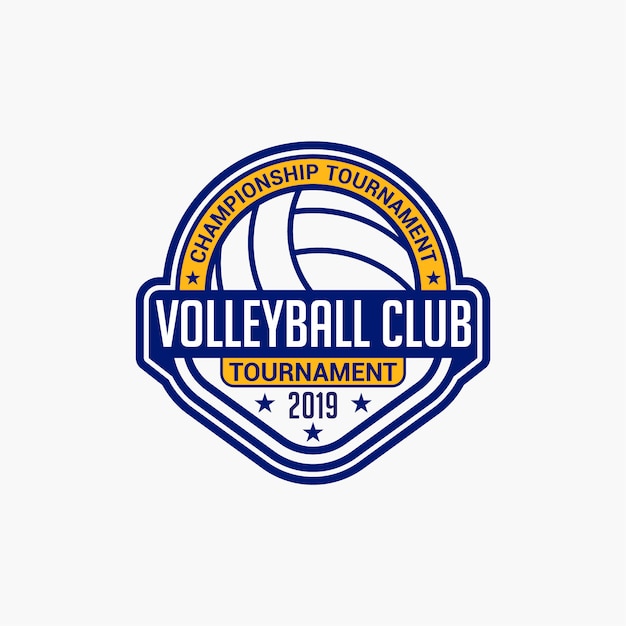 Premium Vector | Volleyball club badge