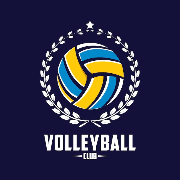 Volleyball design badge, american logo | Premium Vector