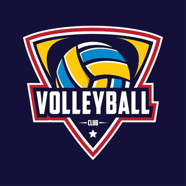 Premium Vector | Volleyball design badge, american logo