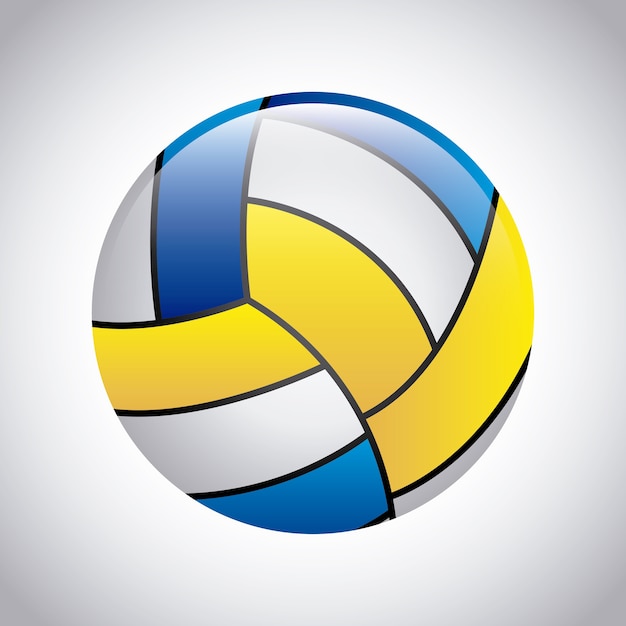 Download Volleyball design over gray background vector illustration ...