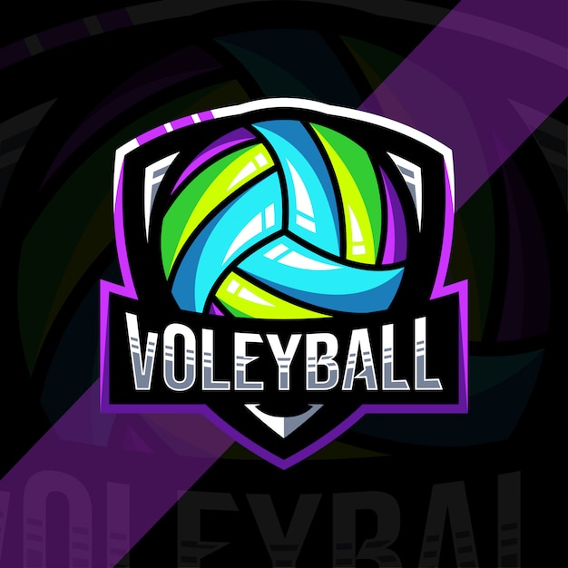 Download Volleyball logo design template | Premium Vector