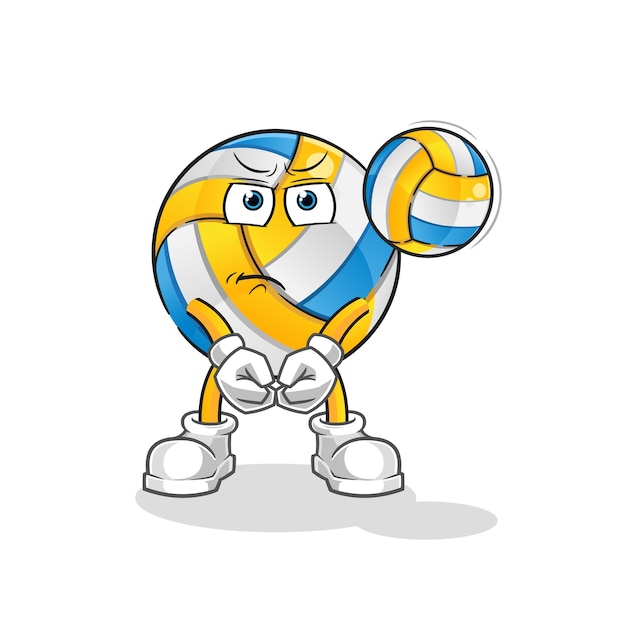 Premium Vector Volleyball Play Volleyball Mascot Cartoon