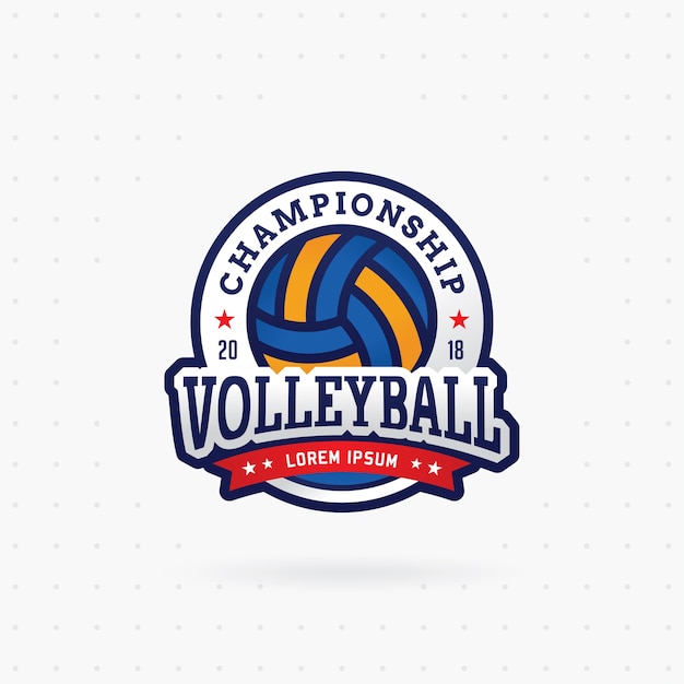 Premium Vector | Volleyball tournament logo