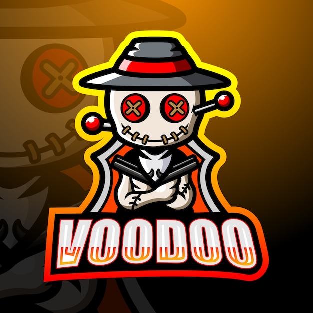 Premium Vector | Voodoo mascot esport lillustration