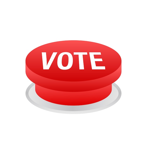 投票ボタン アイコンを手でクリックします 指クリックアイコン ベクトルストックイラスト プレミアムベクター