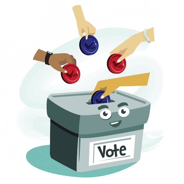 Premium Vector | Vote concept cartoon illustration