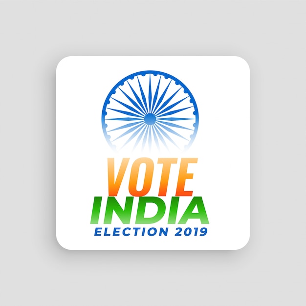 Vote india election 2019 concept design | Free Vector