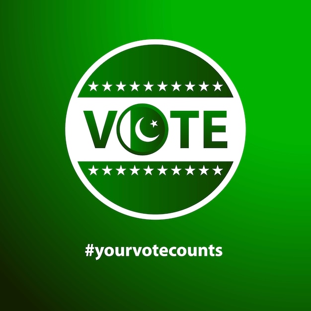 Free Vector Vote For Pakistan