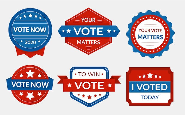 Premium Vector | Voting badges & stickers