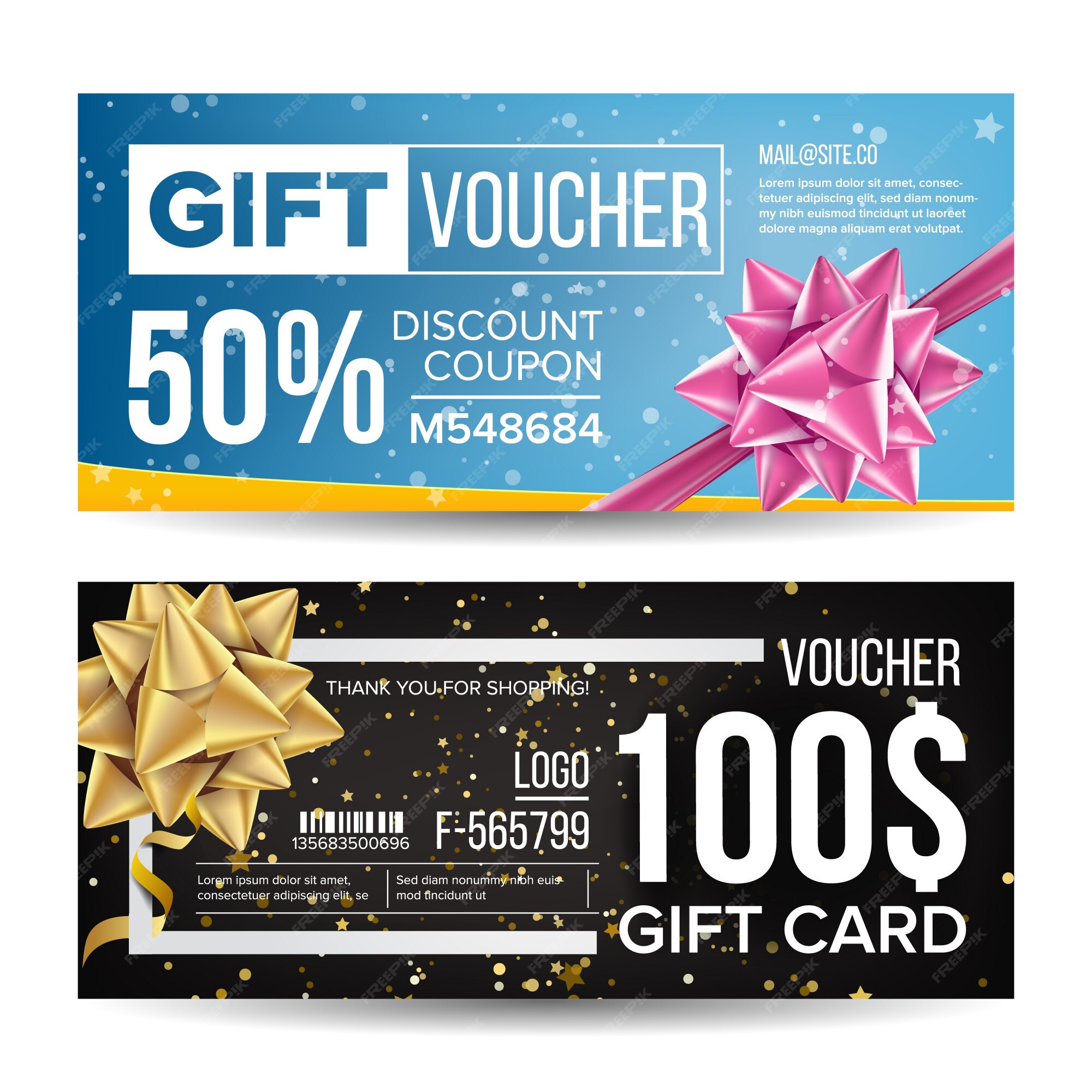 Premium Vector | Voucher coupon