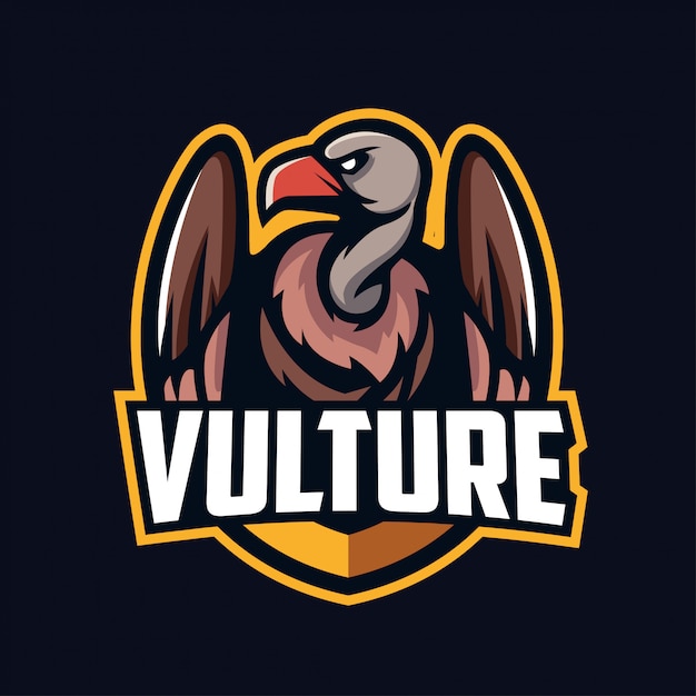 Vulture mascot for sports and esports logo isolated | Premium Vector