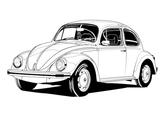 Vw Beetle Drawing Outline