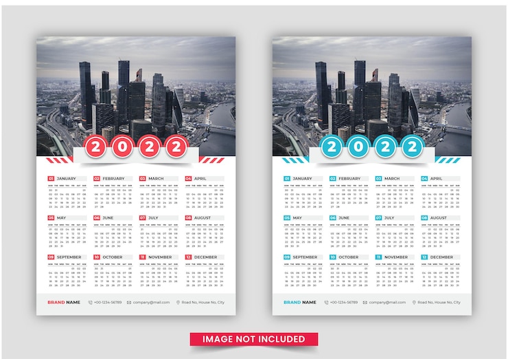 Premium Vector | Wall calendar 2023 template design