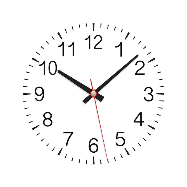 Premium Vector Wall Clock Dial On White Background - Watch Wall Clock Dial