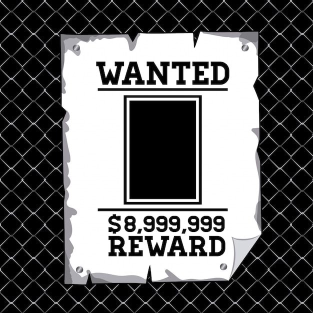 Wanted design Premium Vector