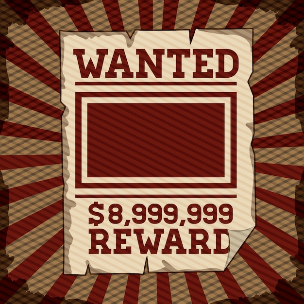 Wanted design Premium Vector