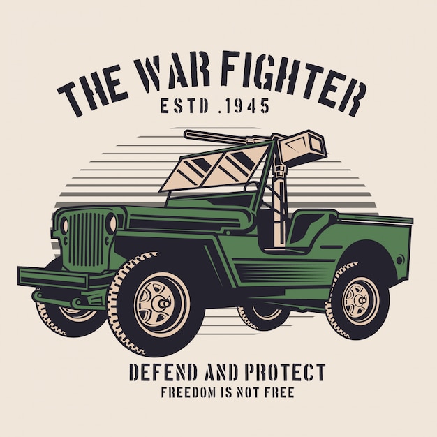 Download Free The War Fighter Jeep Premium Vector Use our free logo maker to create a logo and build your brand. Put your logo on business cards, promotional products, or your website for brand visibility.