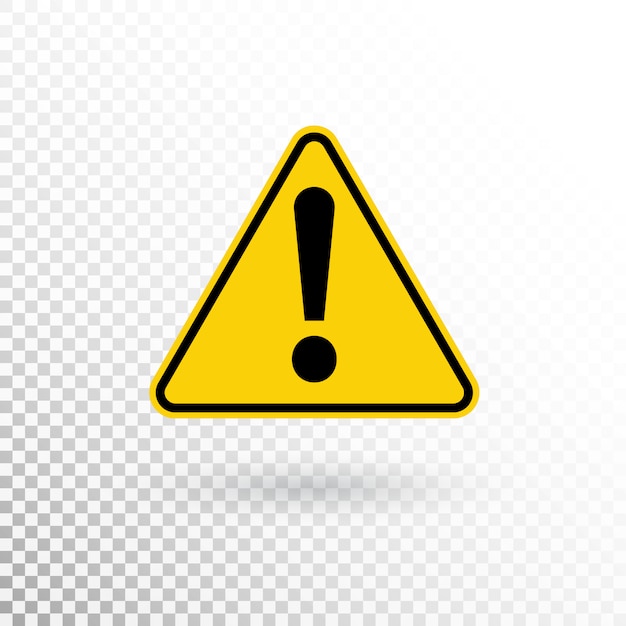 警告記号 注意ボタン 警告サイン フラットスタイルの感嘆符アイコン プレミアムベクター