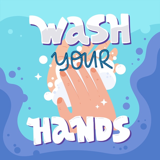 Wash your hands for 20 seconds | Free Vector