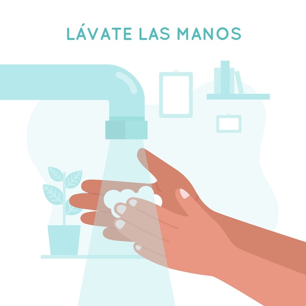 how to say go wash your hands in spanish