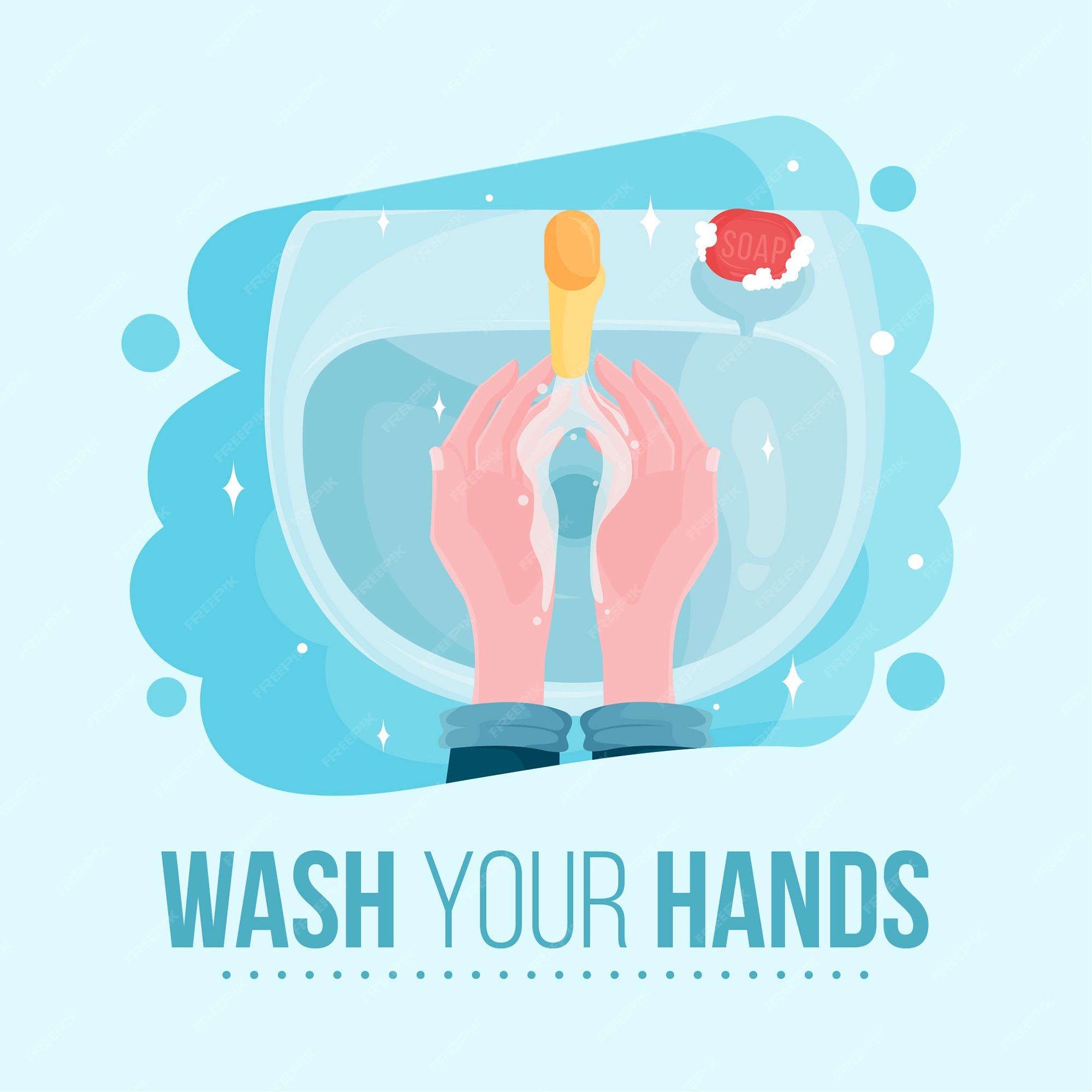 Premium Vector | Wash your hands