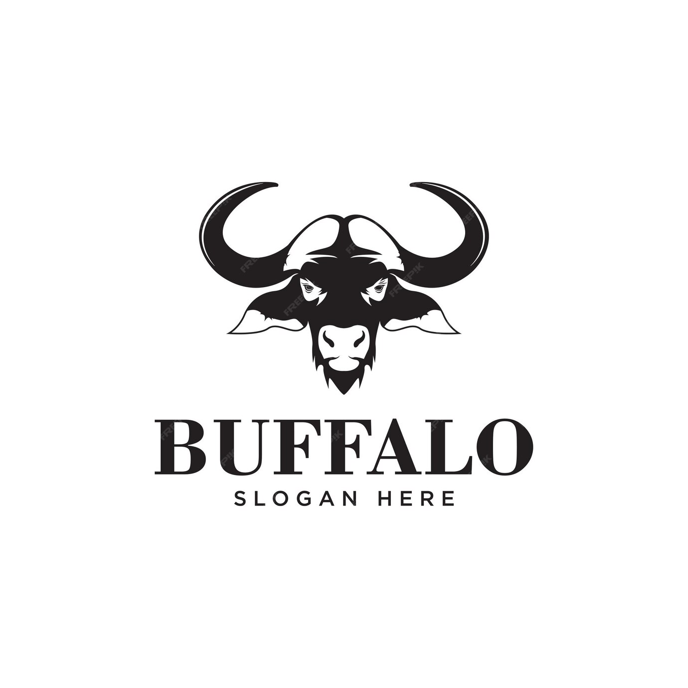 Premium Vector | Water buffalo head logo vector icon illustration