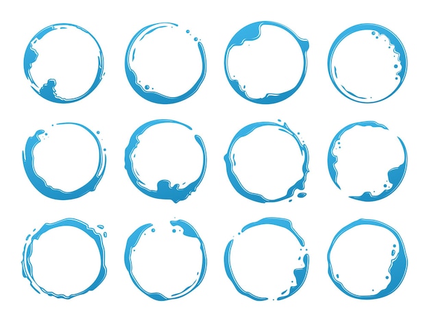 Premium Vector Water Circle Set Collections