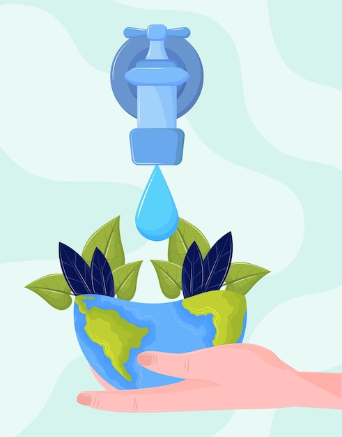 Premium Vector | Water day concept