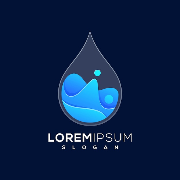 Water drop logo Premium Vector