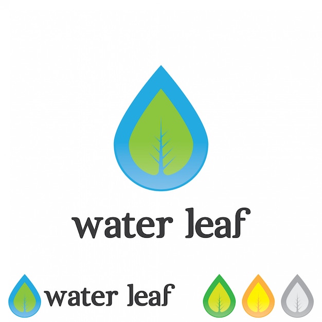 Download Free Water Drop With Leaf Logo Illustration Template Premium Vector Use our free logo maker to create a logo and build your brand. Put your logo on business cards, promotional products, or your website for brand visibility.
