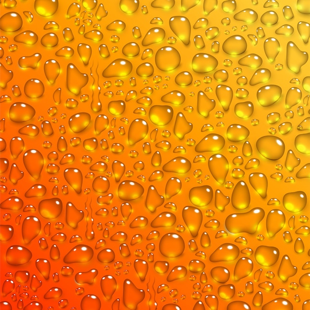 Premium Vector | Water drops on yellow background