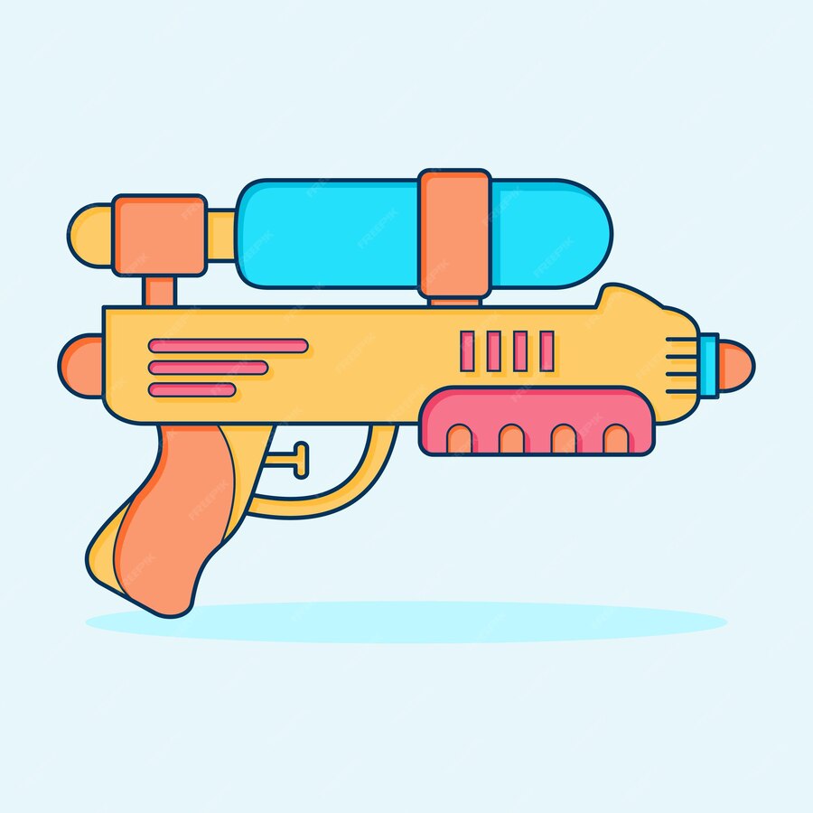 Premium Vector | Water gun toy for kid. fun game