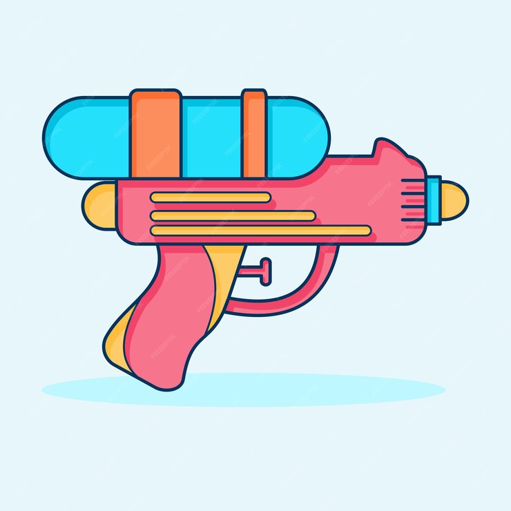 Premium Vector | Water gun toy for kid. fun game