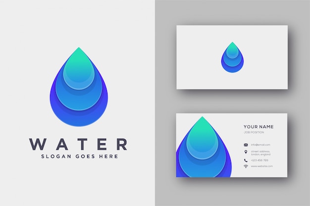 Download Free Water Logo And Business Card Premium Vector Use our free logo maker to create a logo and build your brand. Put your logo on business cards, promotional products, or your website for brand visibility.